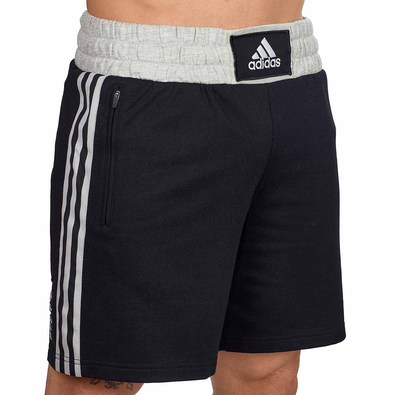 adidas Fitness Shorts, Boxwear Traditional, black-white, L