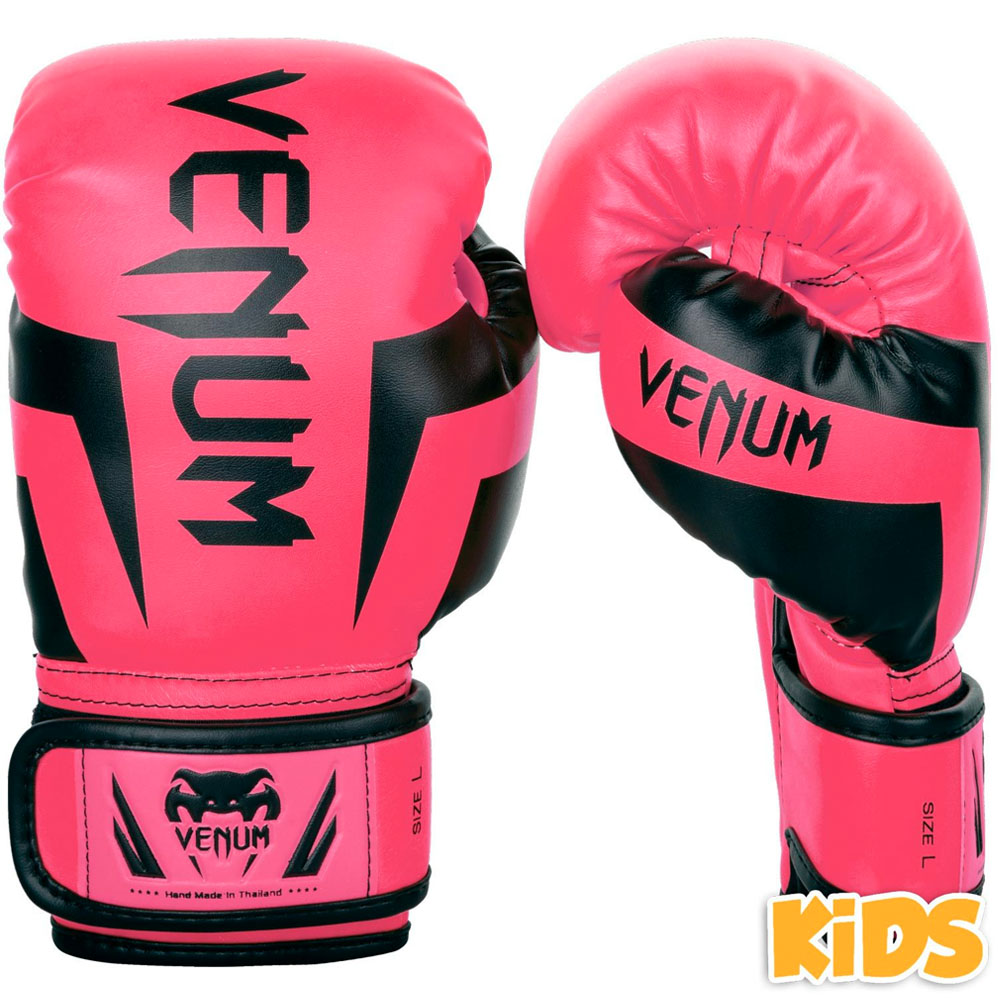 VENUM Boxing Gloves, Elite, Kids, pink