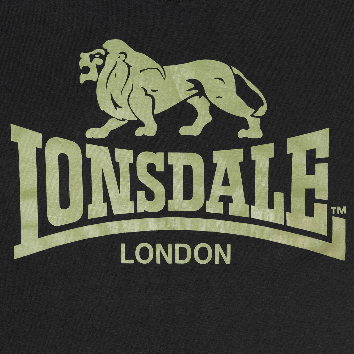Lonsdale T-Shirt, Logo, black-olive, M