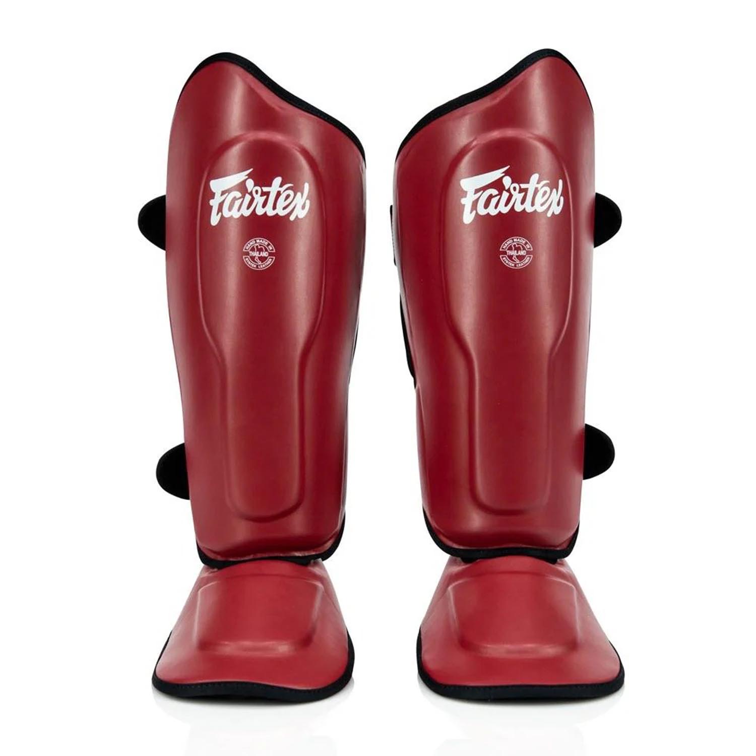 Fairtex Shin Guard, SP9 Ultra Ergo, red, XL