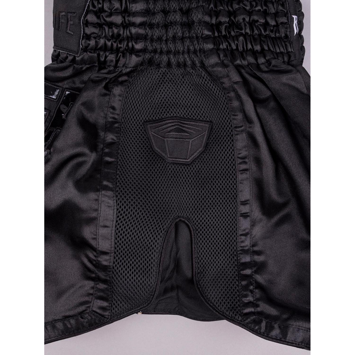 RINGLIFE Muay Thai Shorts, Pulse, black-black, XXL