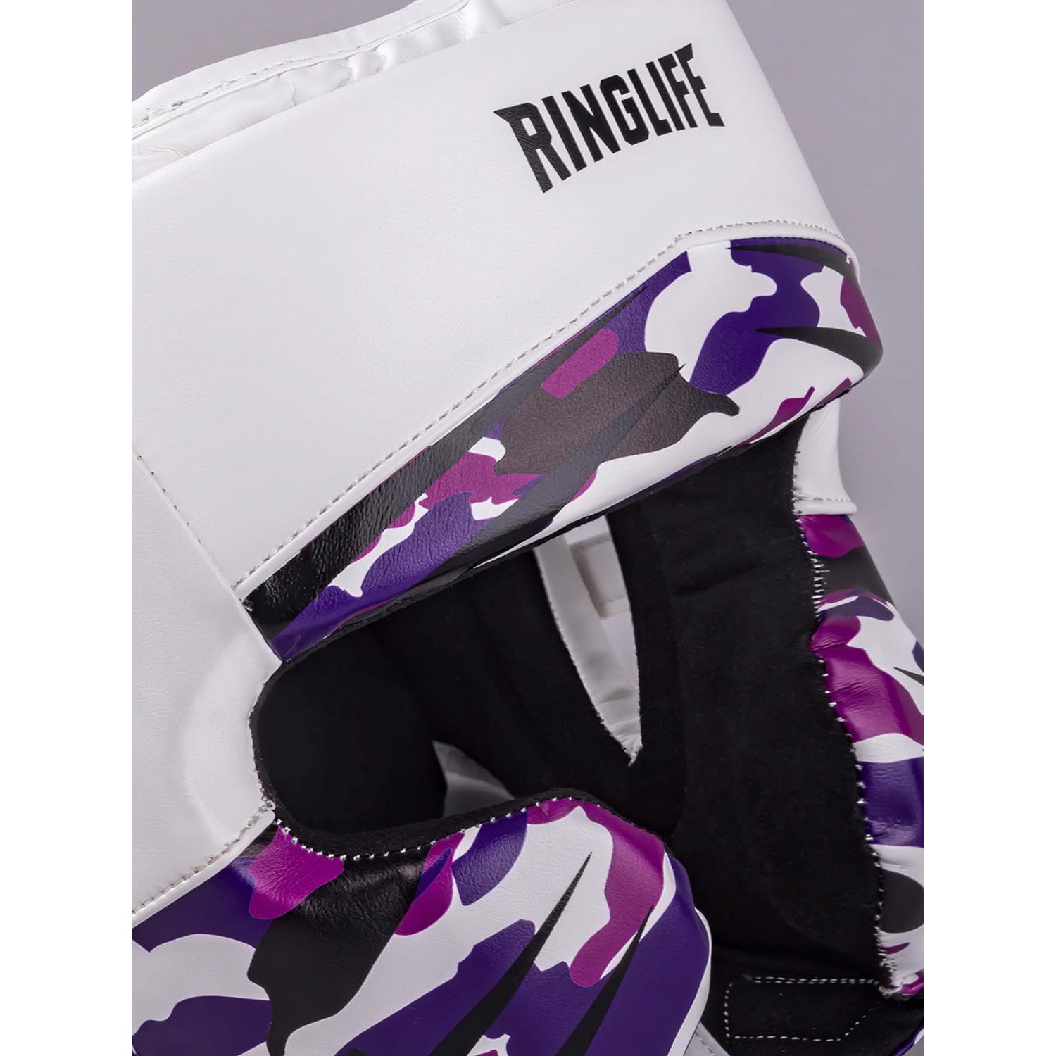 RINGLIFE Head Guard, Unit, white-purple-camo S/M