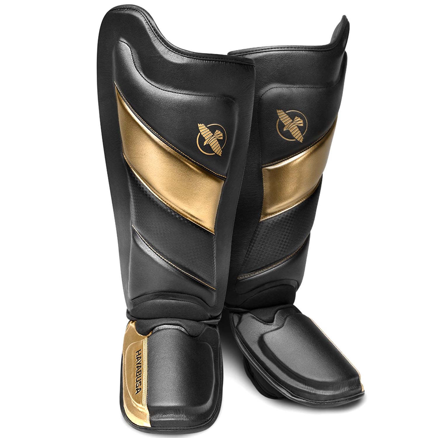 Hayabusa Schienbeinschoner, T3 Striking, schwarz-gold, S