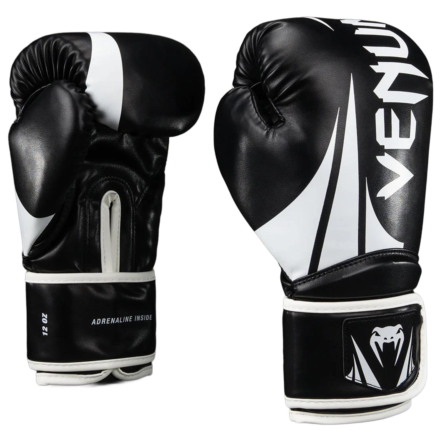 VENUM Boxing Gloves, Challenger 2.5, black-white, 14 Oz