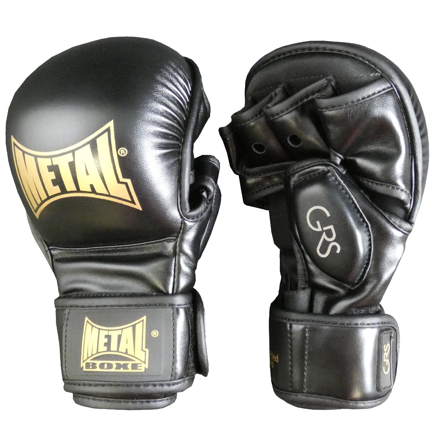 Metal Boxe MMA Sparring Gloves, Strike, black-gold, M