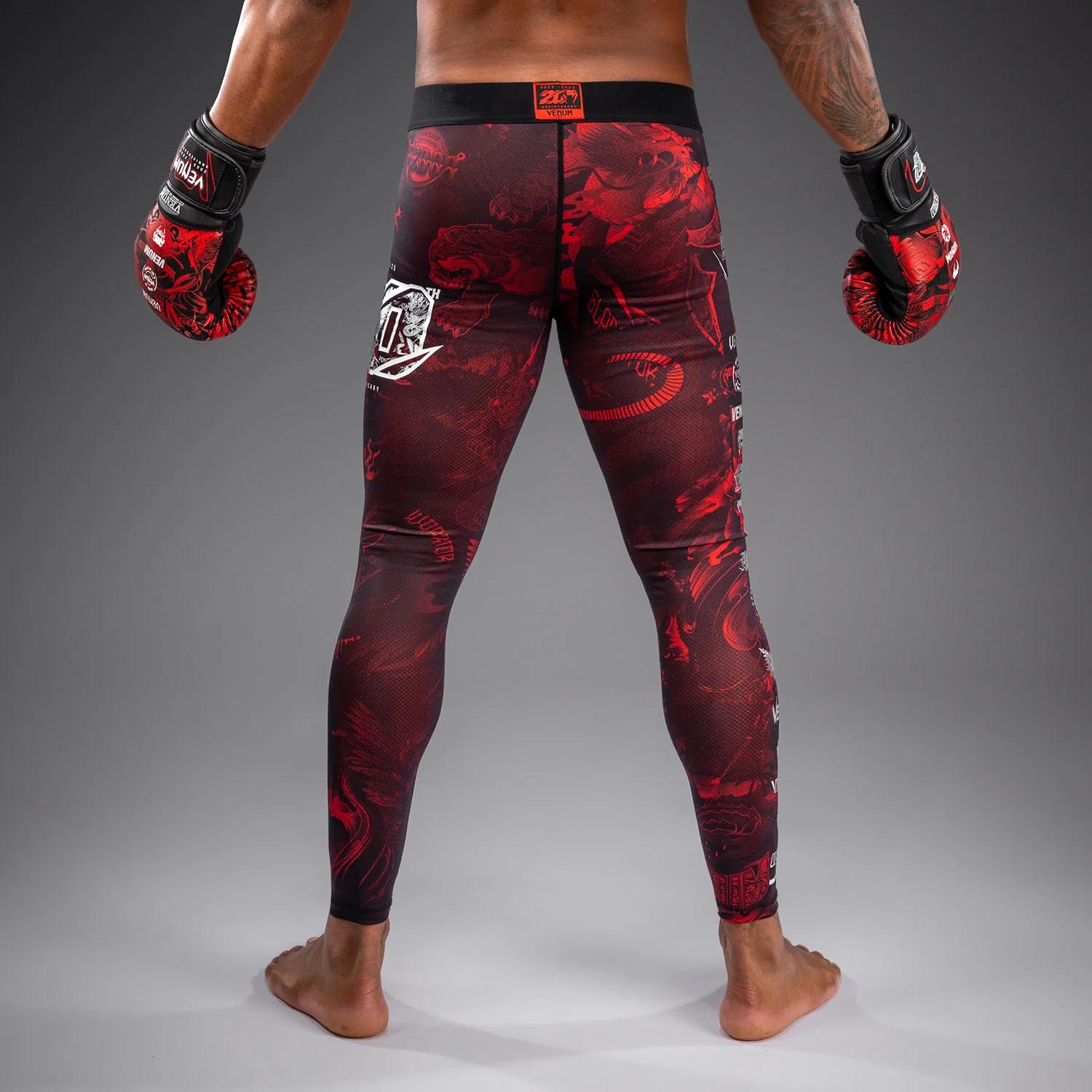 VENUM Compression Pants, 20Th Anniversary, black-red, M