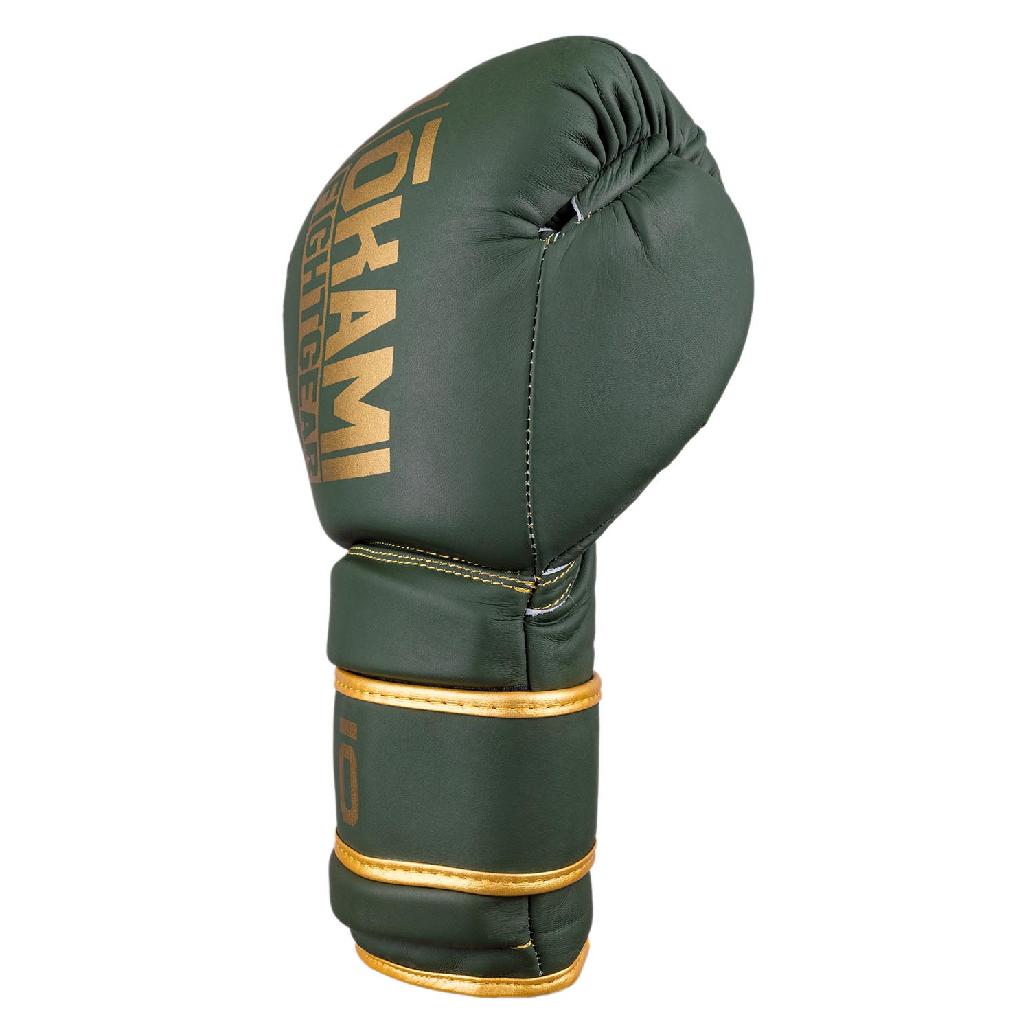 OKAMI Boxing Gloves, Competior V2, olive-gold, 16 Oz