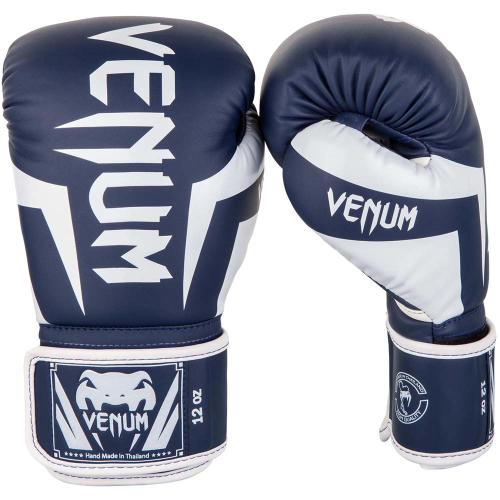 VENUM Boxing Gloves, Elite, navy-white, 10 Oz