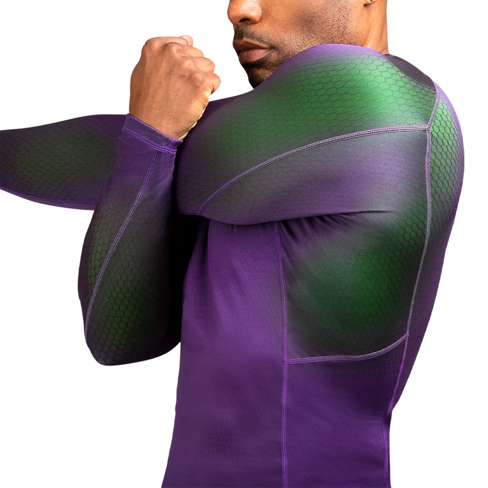 Hayabusa Rashguard, L/S, Fusion, purple-green