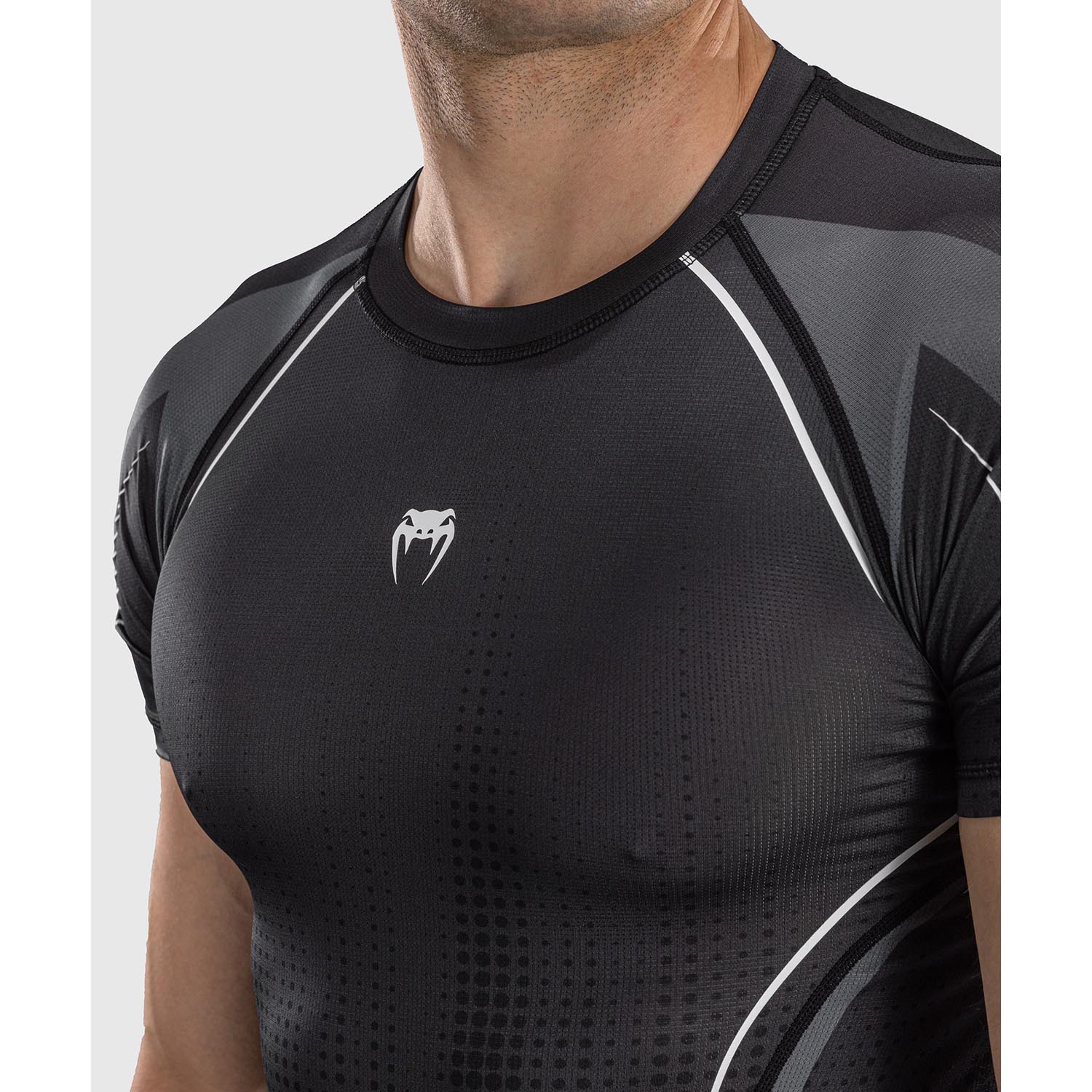 VENUM Rashugard, S/S,  Stealth, black-white, XXL