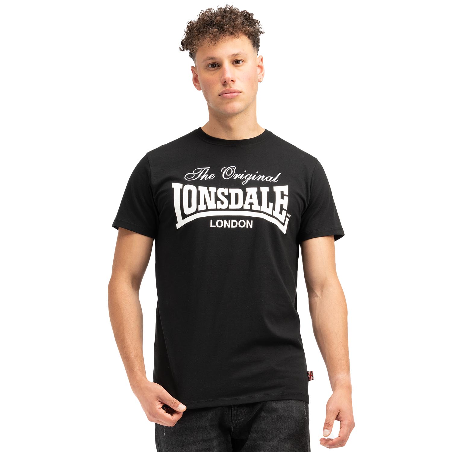 Lonsdale T-Shirt, Colsbrook, black-white, XXXL