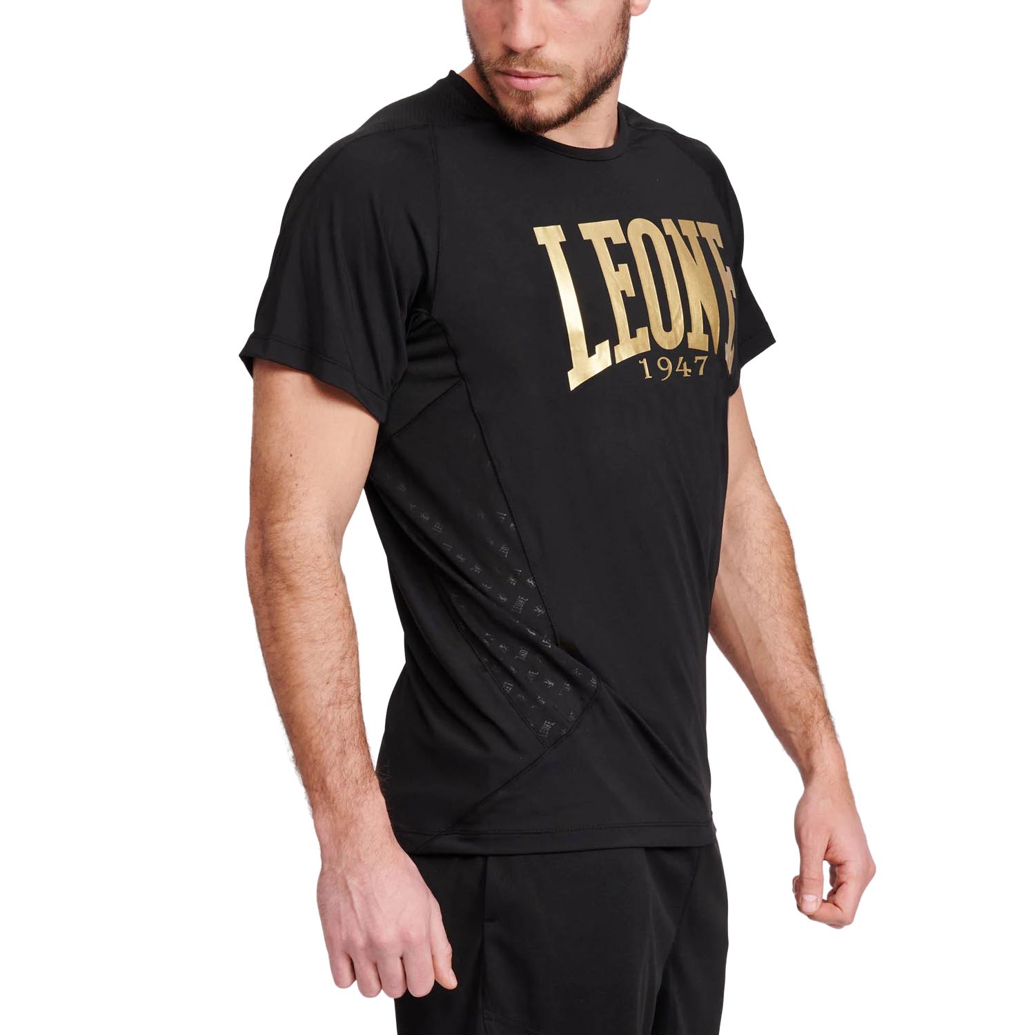 LEONE T-Shirt, DNA, black-gold, XXL