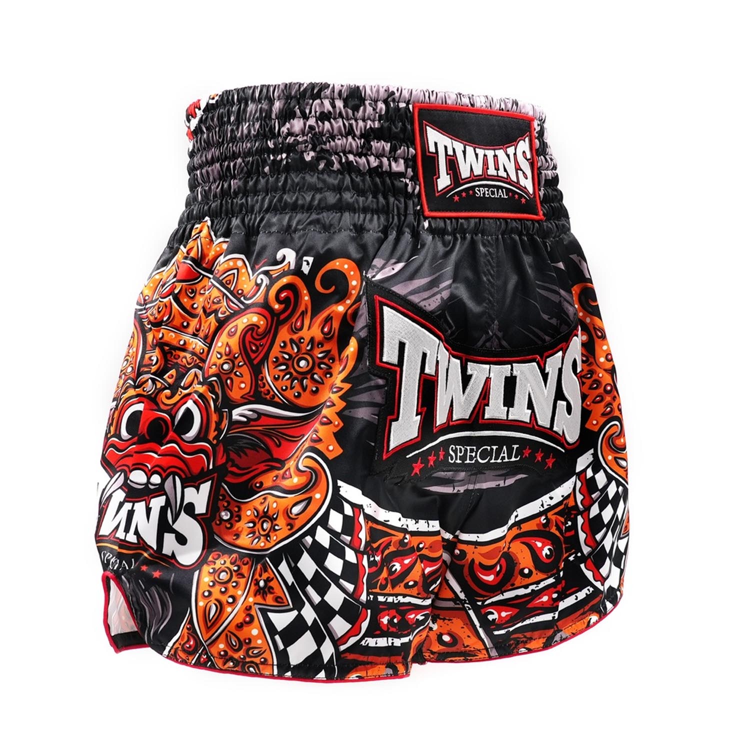 TWINS Special Muay Thai Shorts, Barong, black-orange, XL