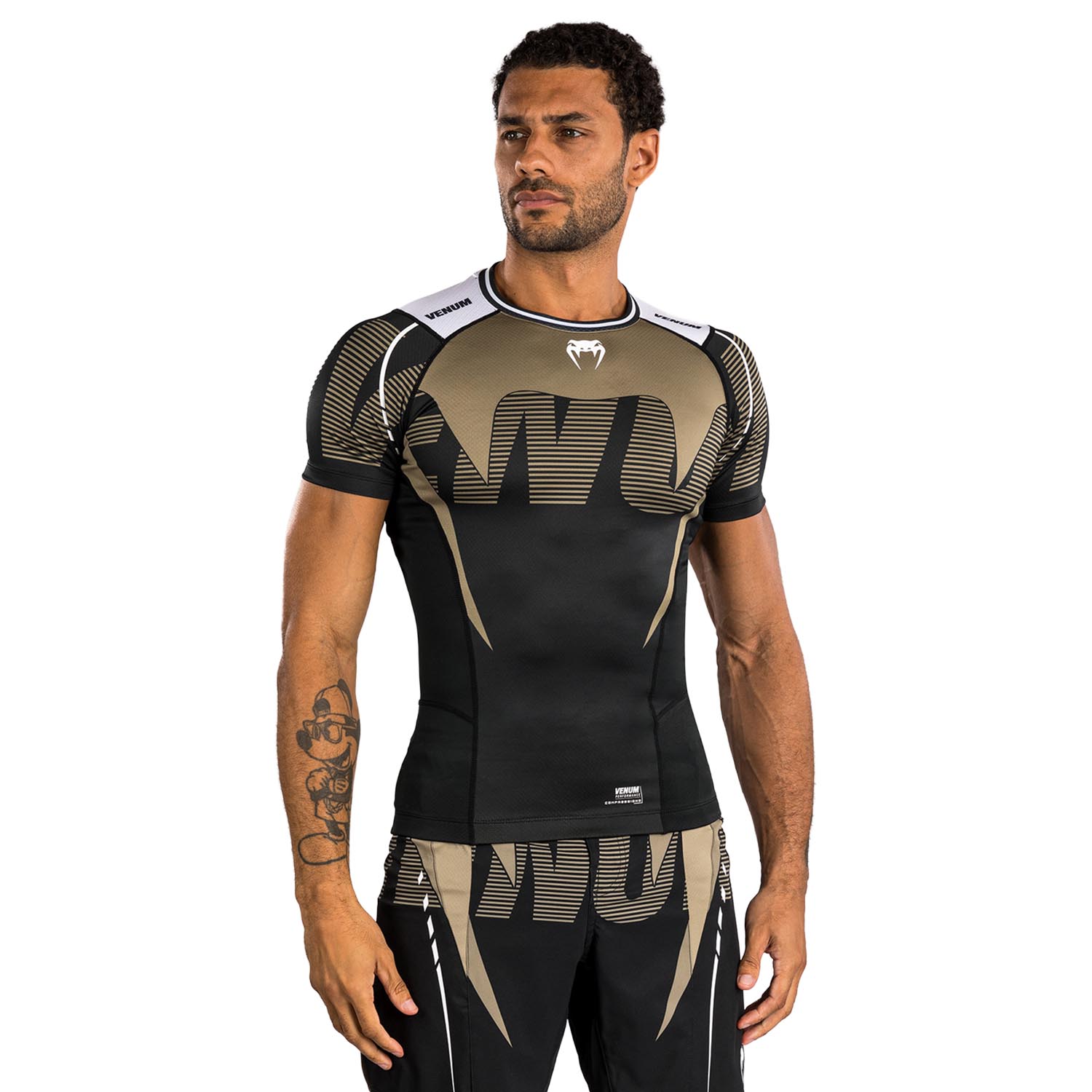 VENUM Rashguard, S/S, Adrenaline, black-sand, L