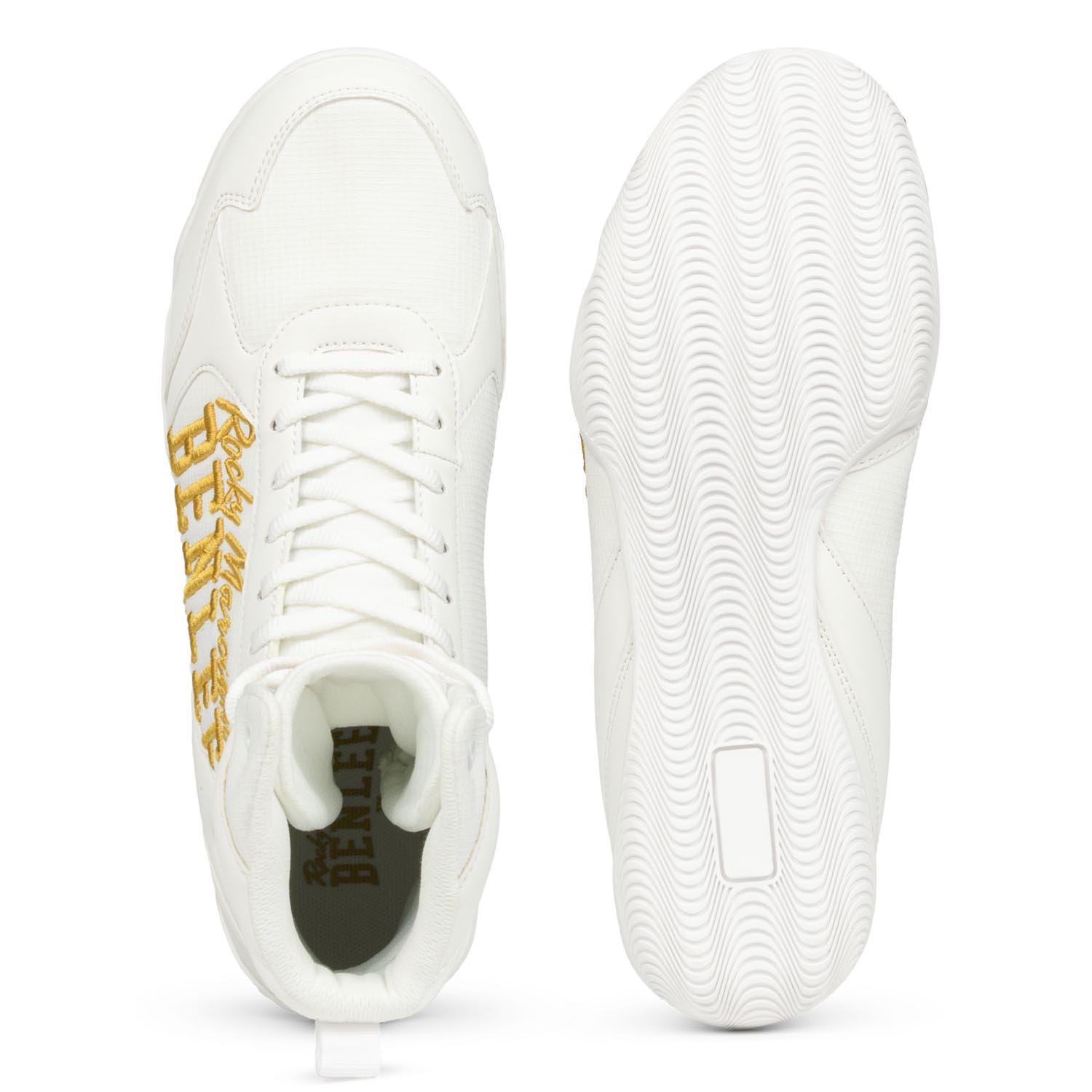 BENLEE Boxing Shoes, Strike, white-yellow, 40