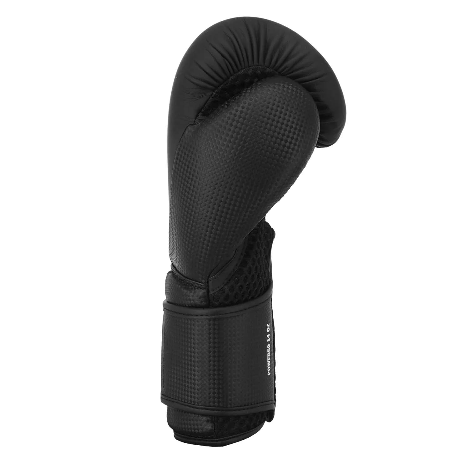 adidas Boxing Gloves, Power 50, black-black, 10 Oz