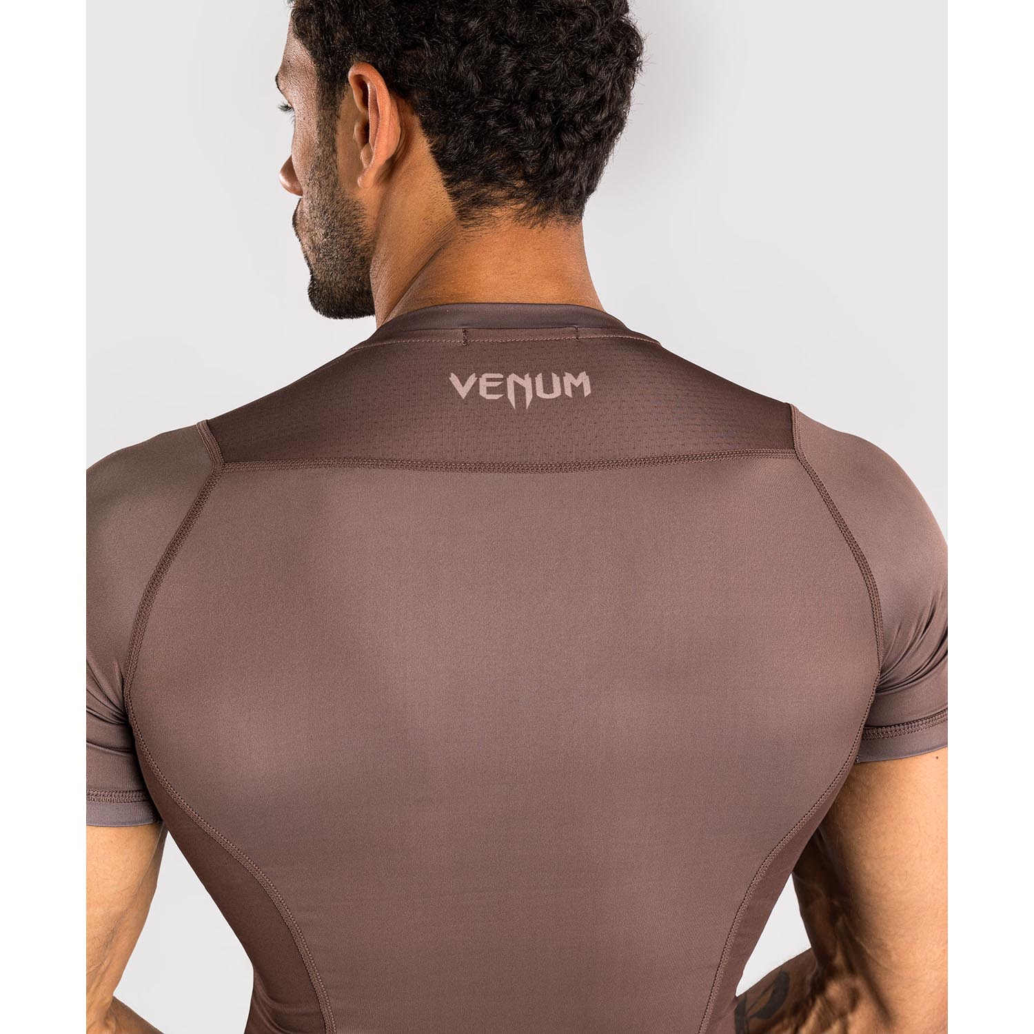 VENUM Rashguards, S/S, No Gi, brown, S