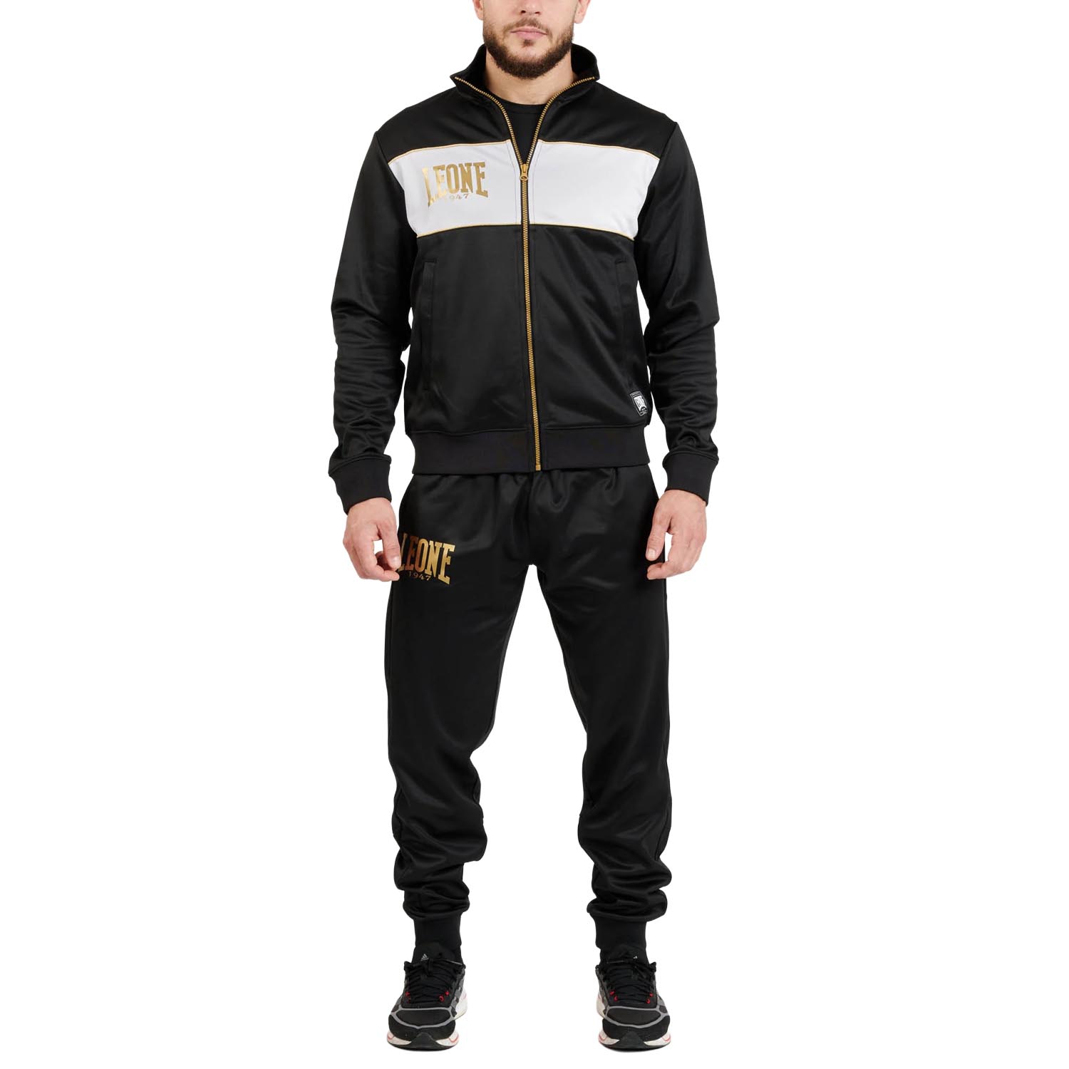 LEONE Trainig Jacket, Premium 2, black-white, XXL