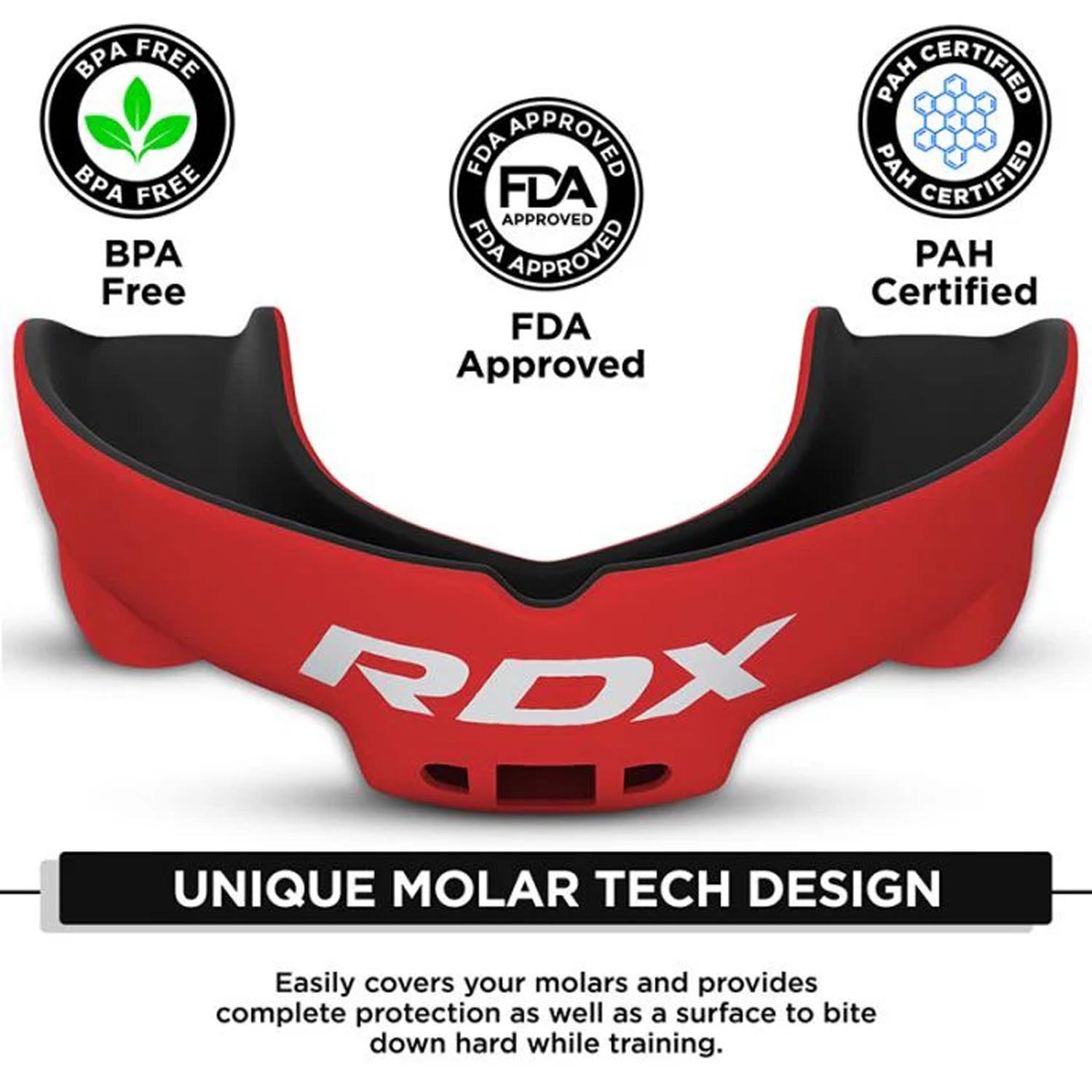 RDX Mouth Guard, Kids, 3W, red-black