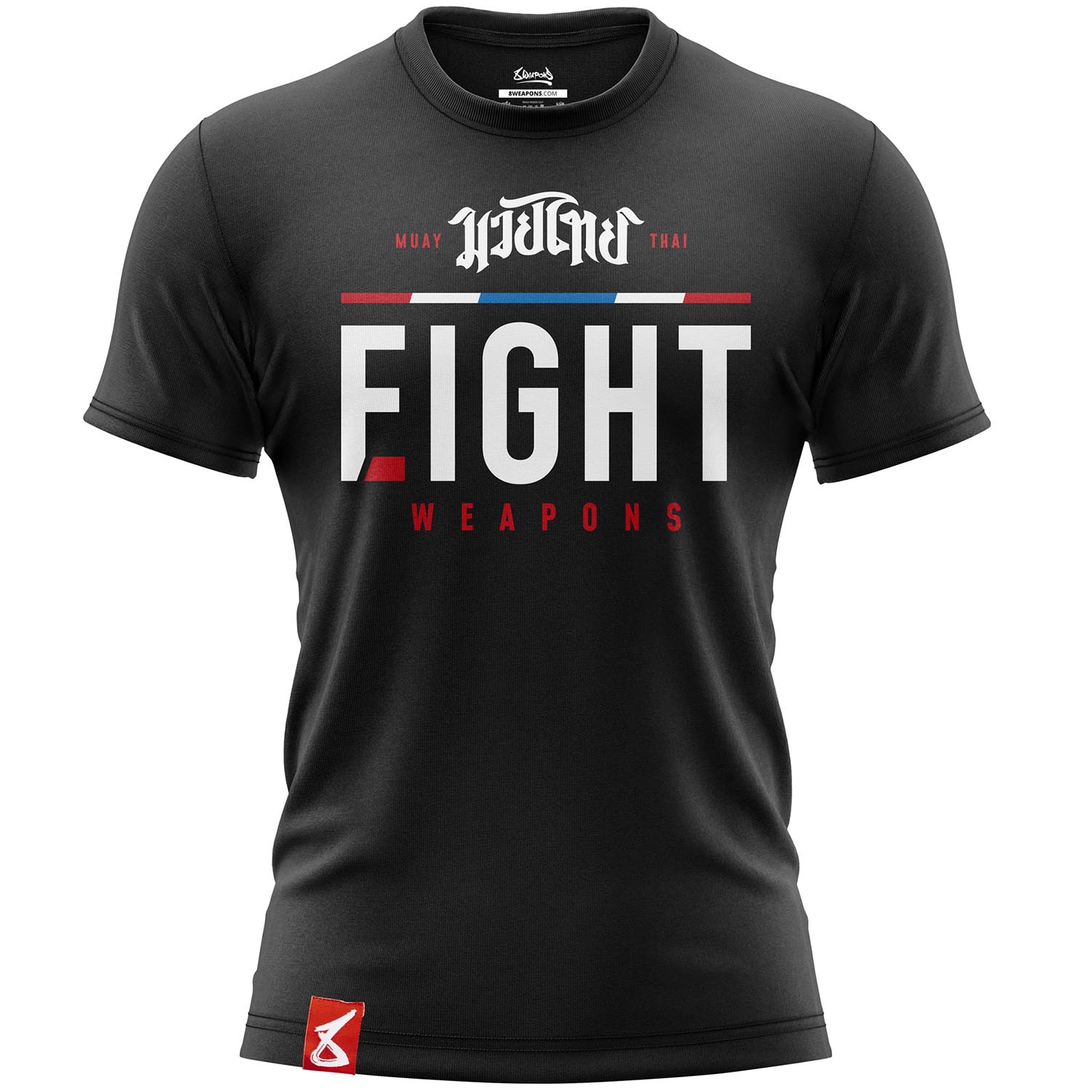 8 WEAPONS Muay Thai T-Shirt, The Fight, schwarz, XXL