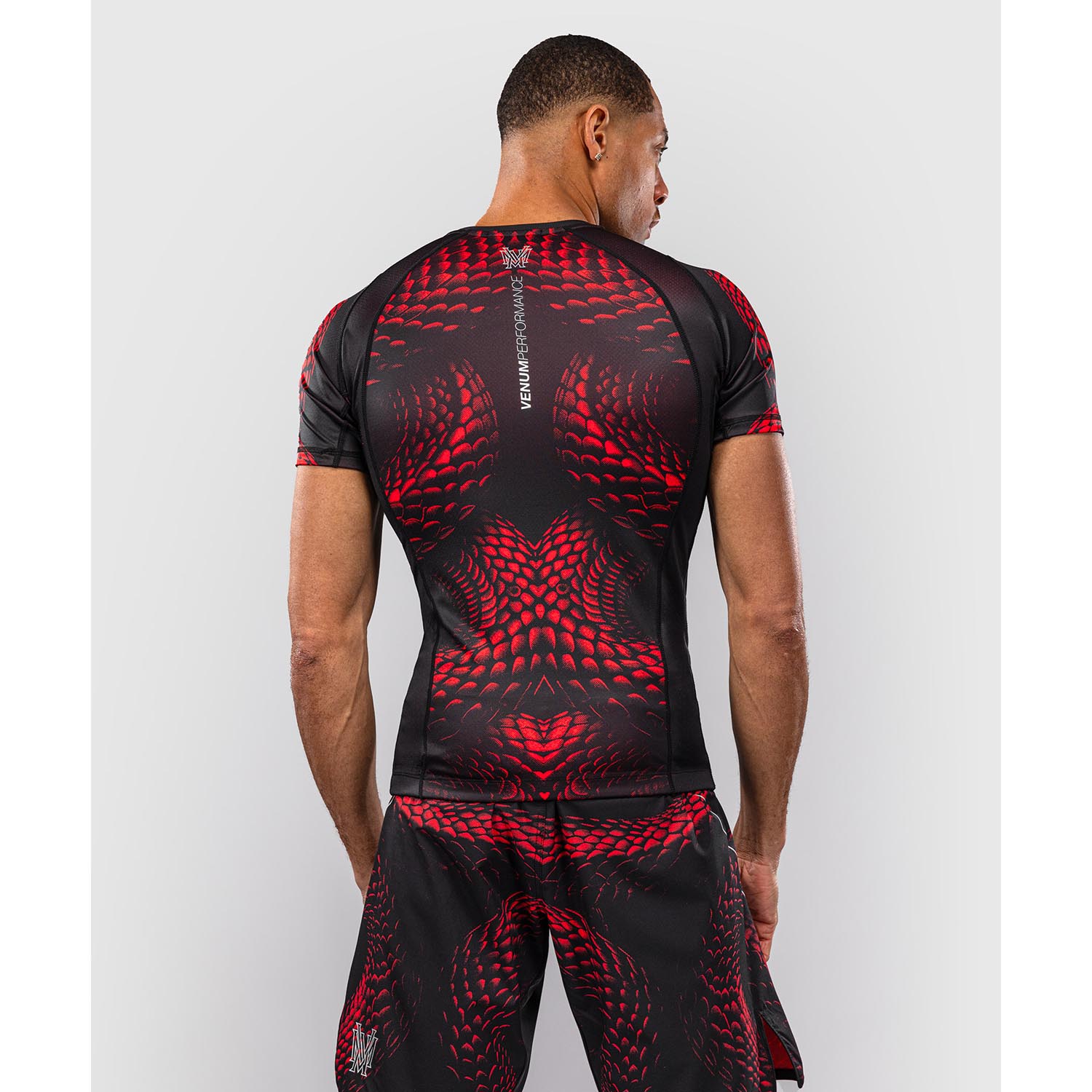 VENUM Rashguard, S/S, Matupa, black-red-silver, XXL