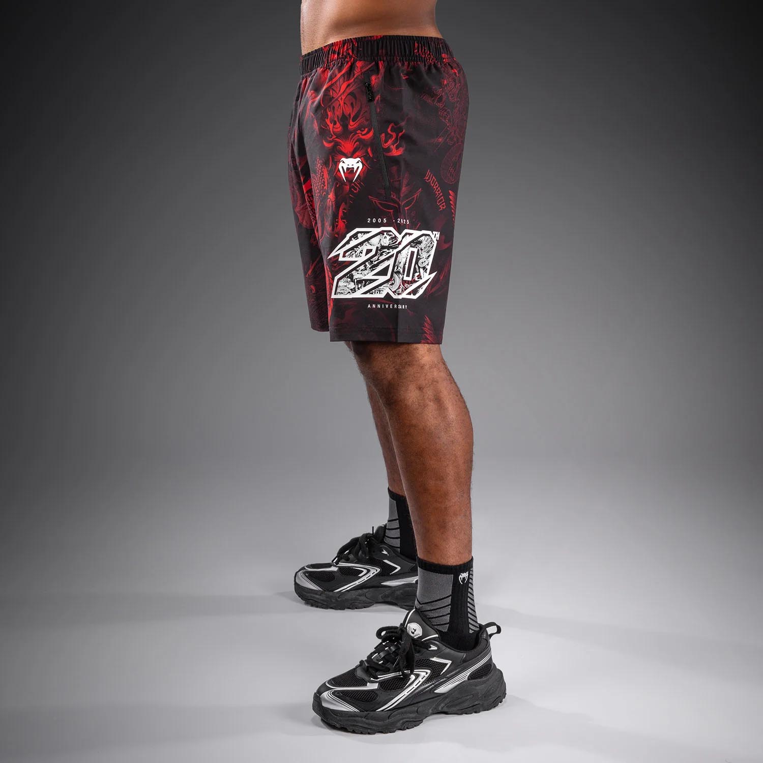 VENUM Training Shorts, 20Th Anniversary, black-red, L