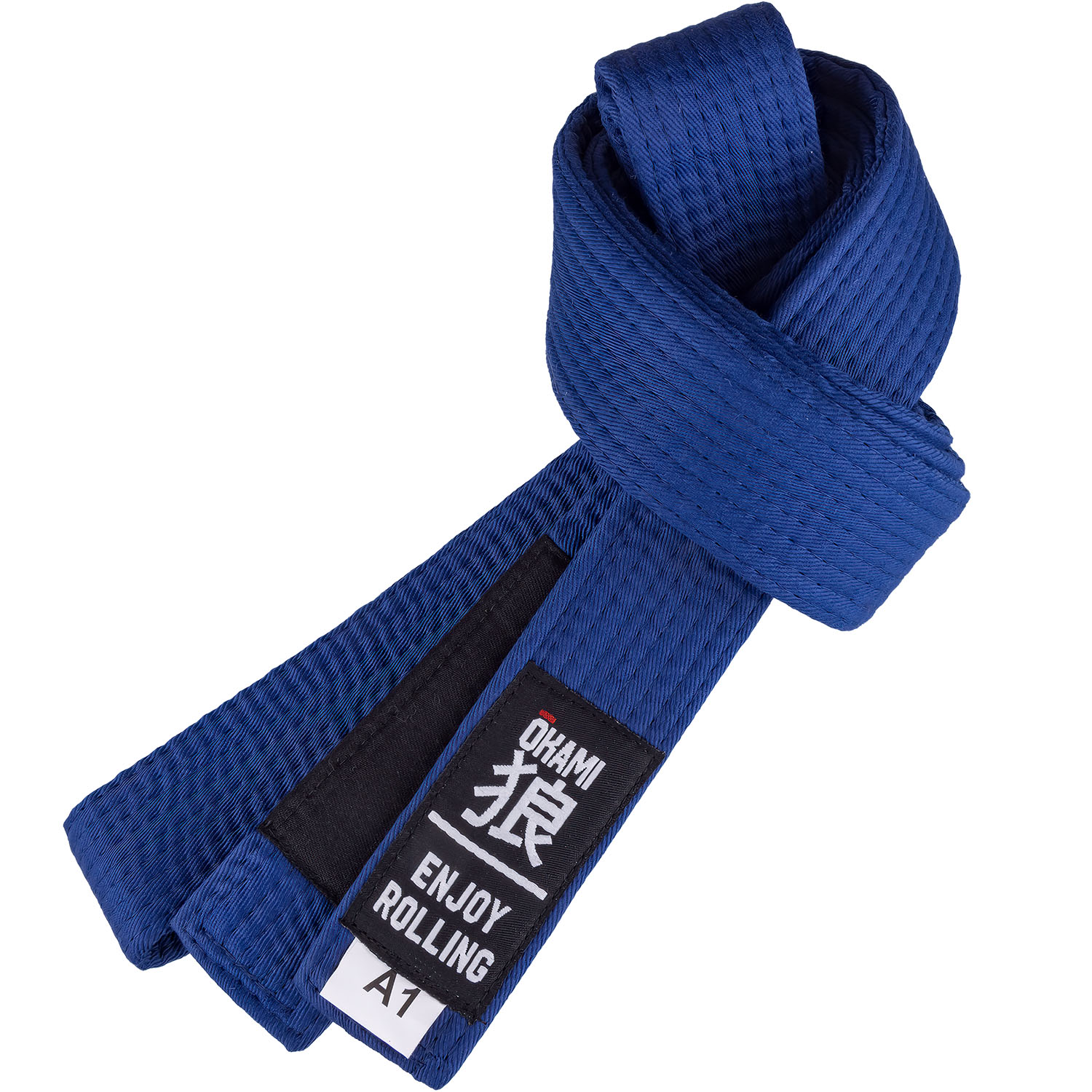 OKAMI BJJ Belt, Luta Livre, blue, A1