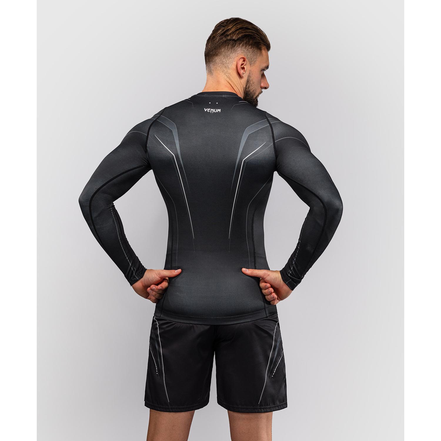 VENUM Rashguard, L/S, Streamline, black-white, XXL