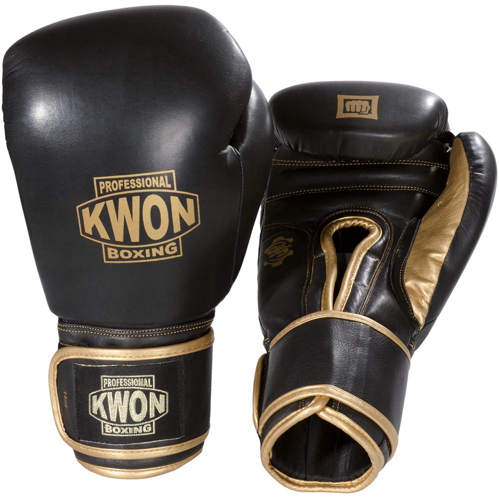 KWON Boxhandschuhe, Sparring, schwarz-gold