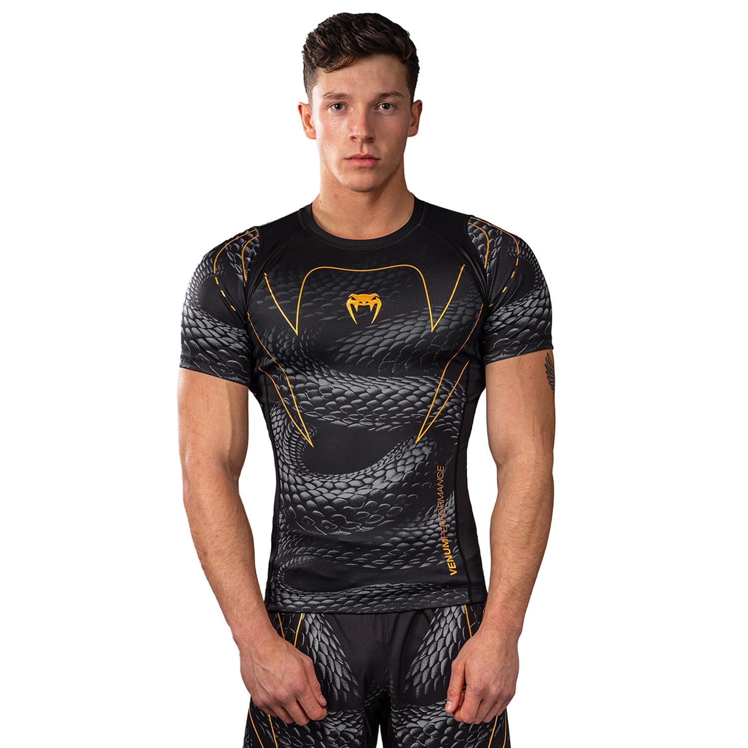 VENUM Rashguard, S/S, Matupa, black-grey-gold, M