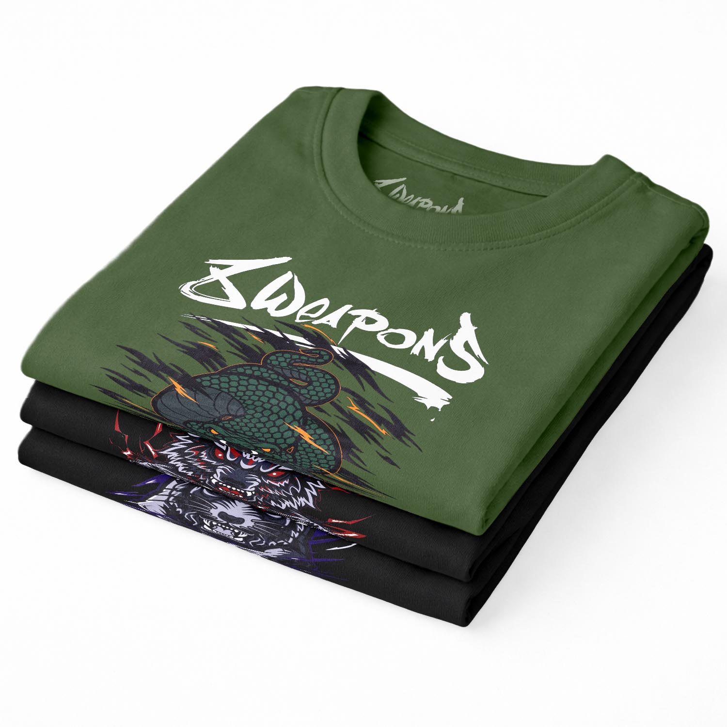 8 WEAPONS T-Shirt, Kids, Beastial Viper, black-khaki, 158