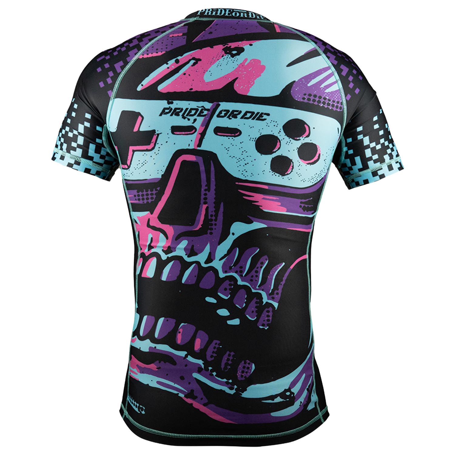 PRiDEorDiE Rashguard, S/S, Violent Reality, black-purple, S