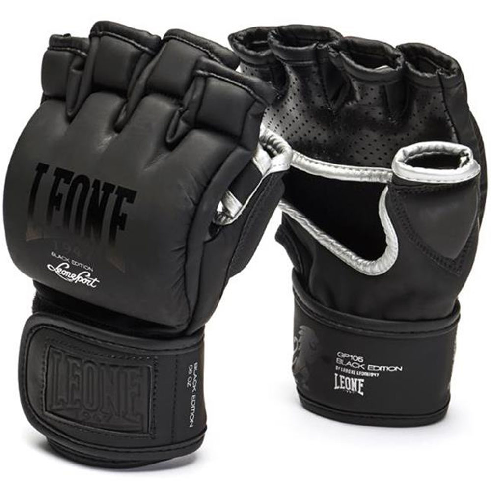 LEONE MMA Gloves, Black Edition, black