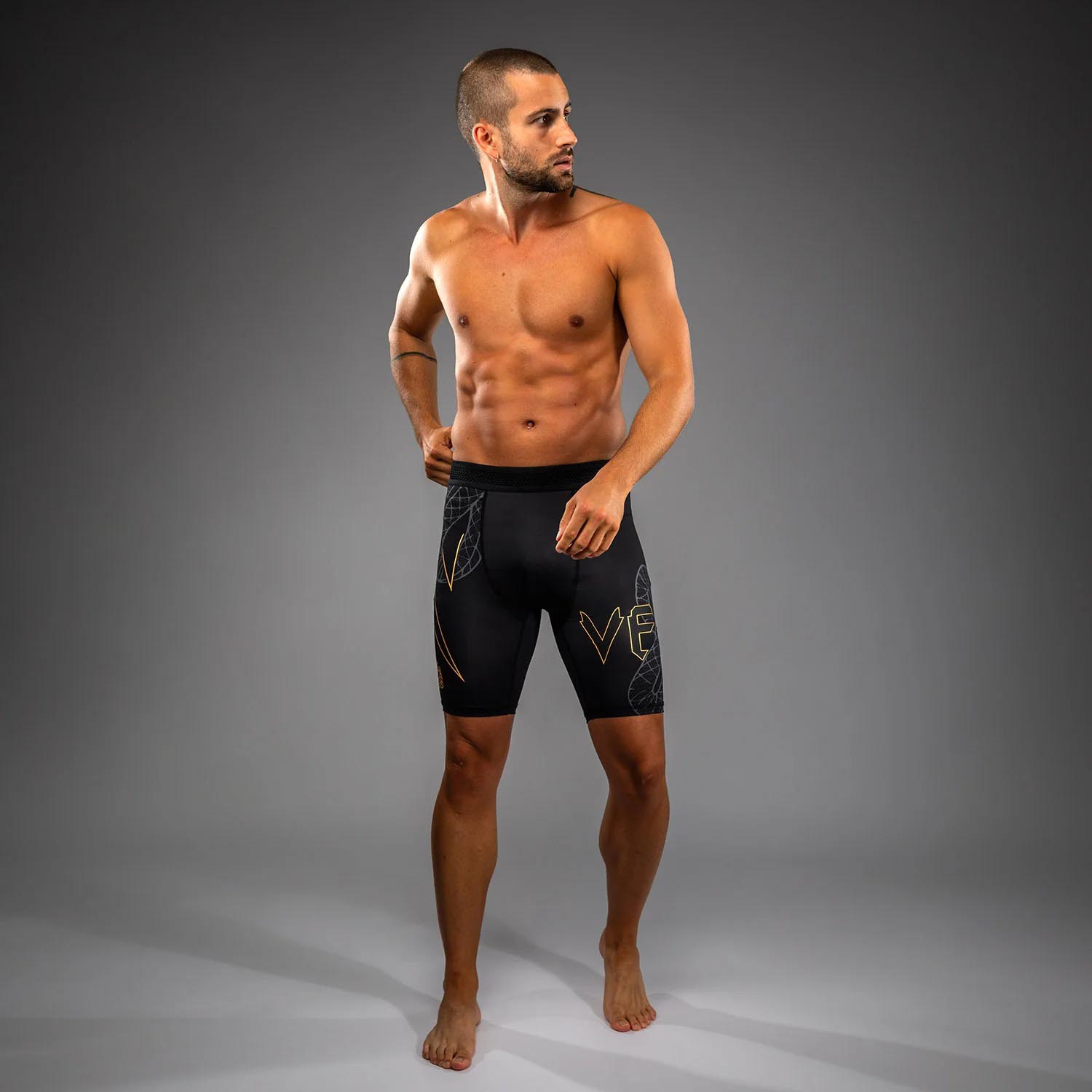 VENUM Compression Shorts, Serpenti, black-gold, XXL