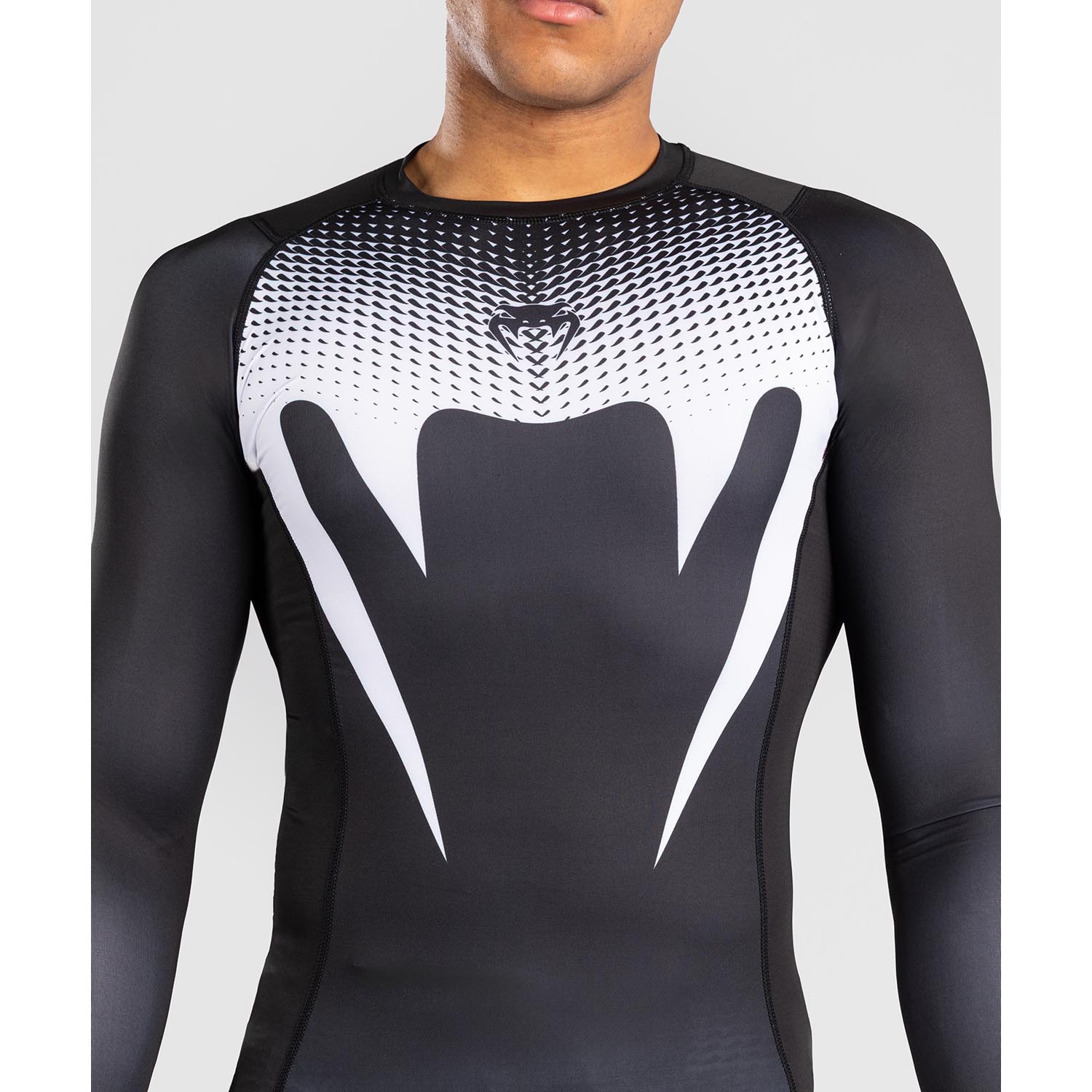 VENUM Rashguards, L/S, No Gi, black-white, XXL