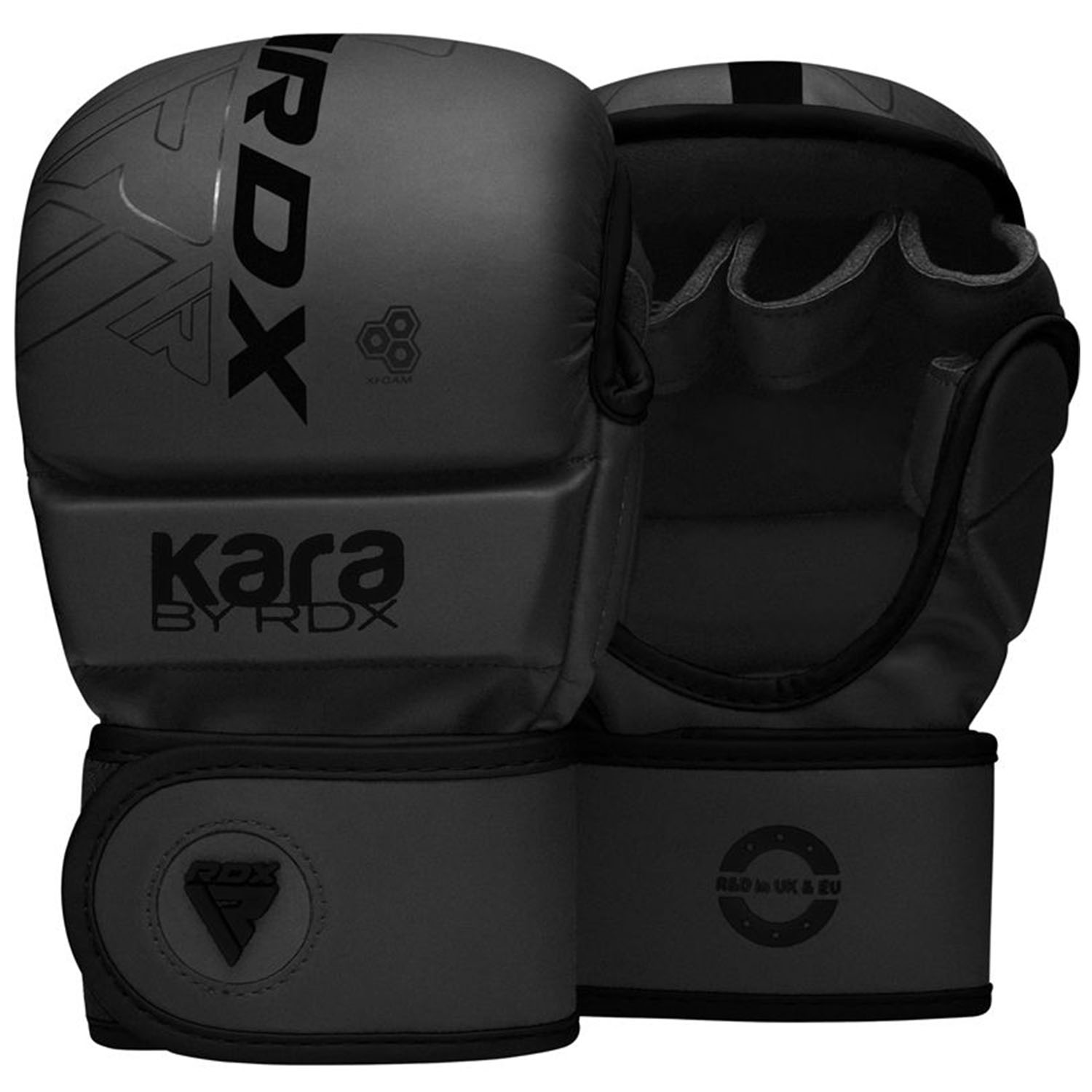 RDX MMA Sparring Boxing Gloves, Kara Series F6, black-matt