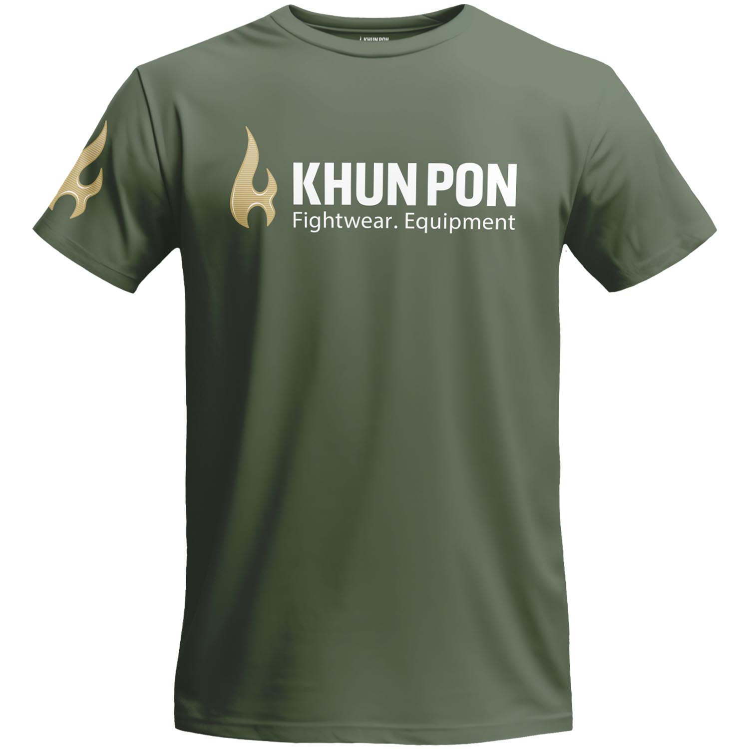 KHUN PON T-Shirt, Logo, olive, S