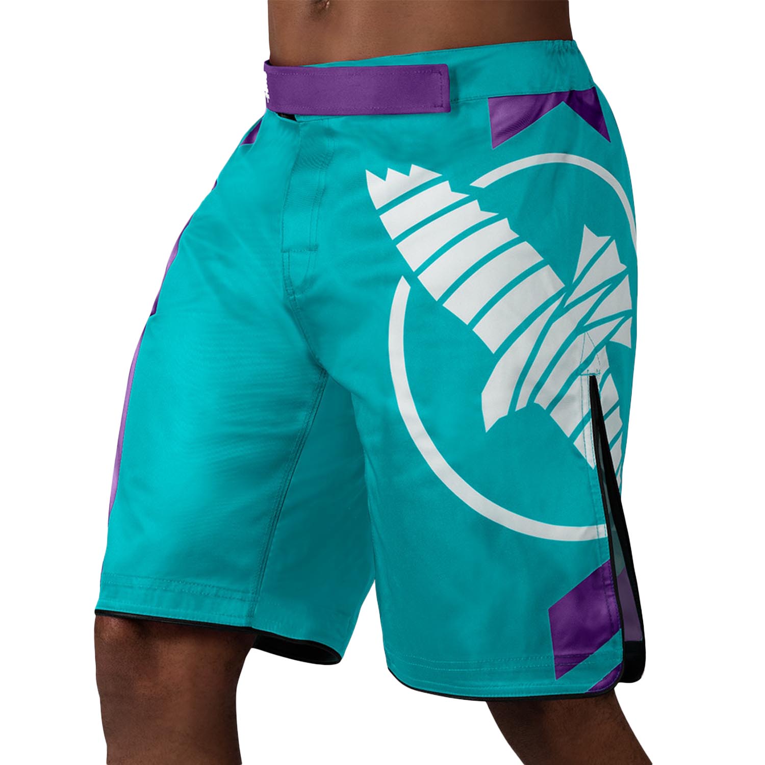 Hayabusa MMA Fight Shorts, Icon, turquoise-purple, S