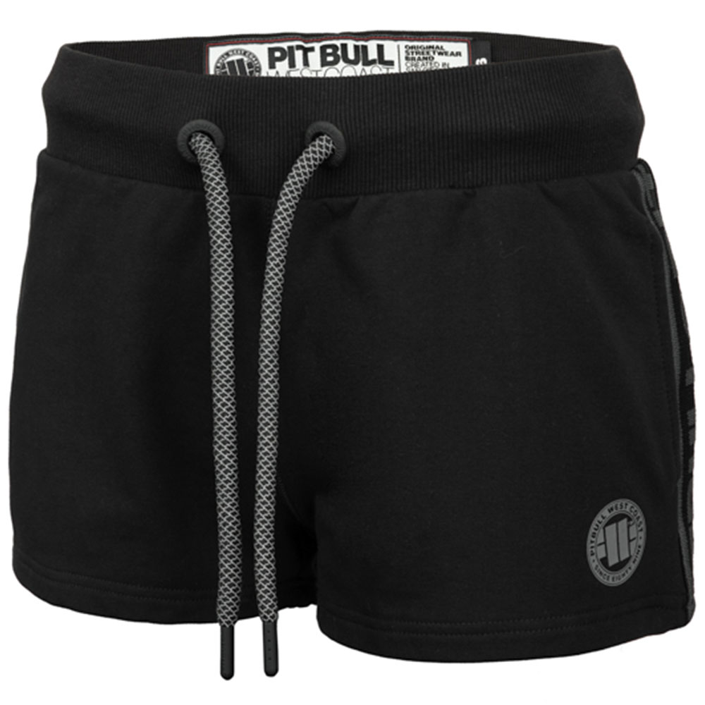 Pit Bull West Coast Shorts, Damen, S. Logo F. Terry, schw, XS