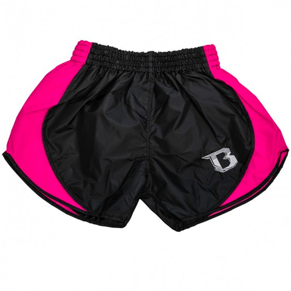 Booster Muay Thai Shorts, Damen, Retro Hybrid, schwarz-pink