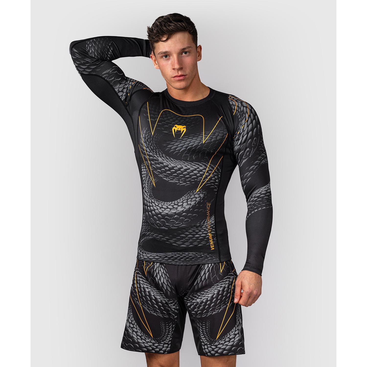 VENUM Rashguard, L/S, Matupa, black-grey-gold, XXL