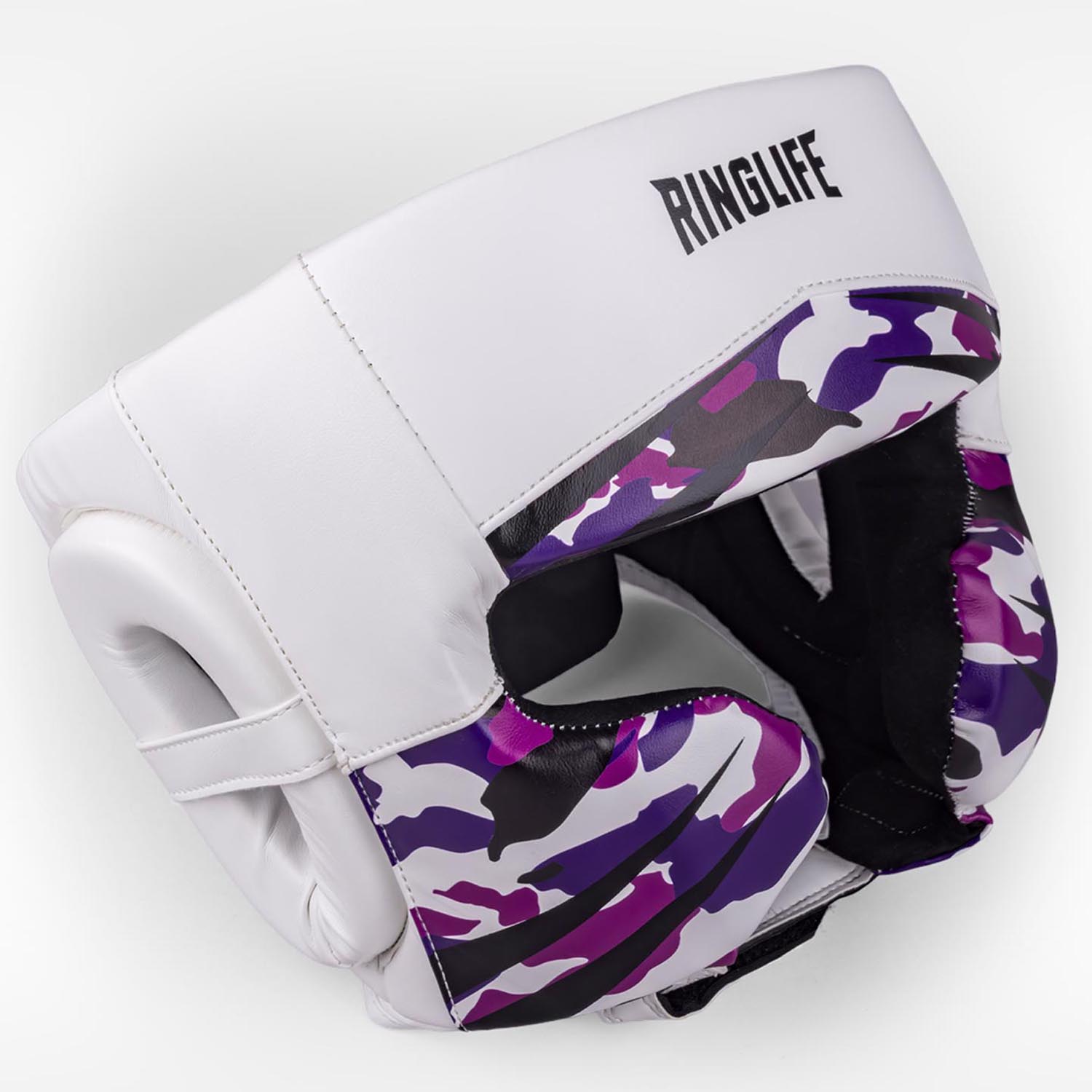RINGLIFE Head Guard, Unit, white-purple-camo L/XL