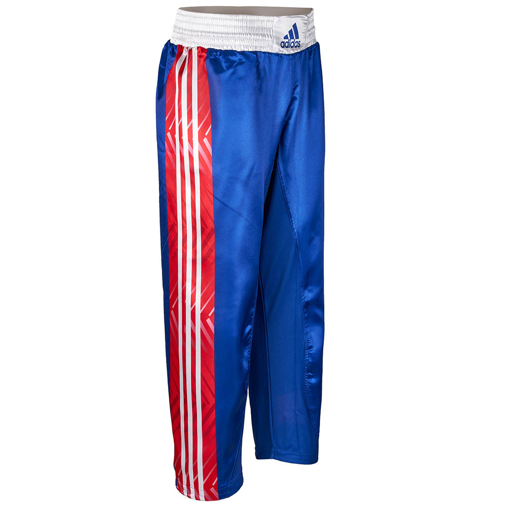 adidas Kickboxhosen, blau-rot-weiß