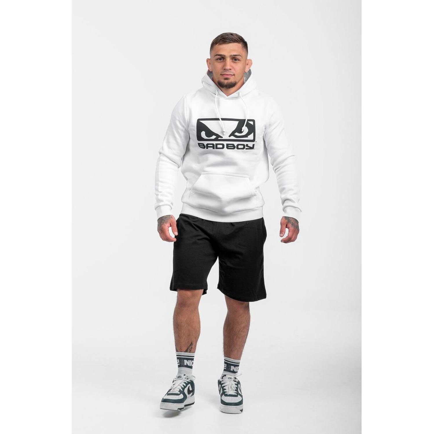 Bad Boy Hoody, Logo, white-black, XL