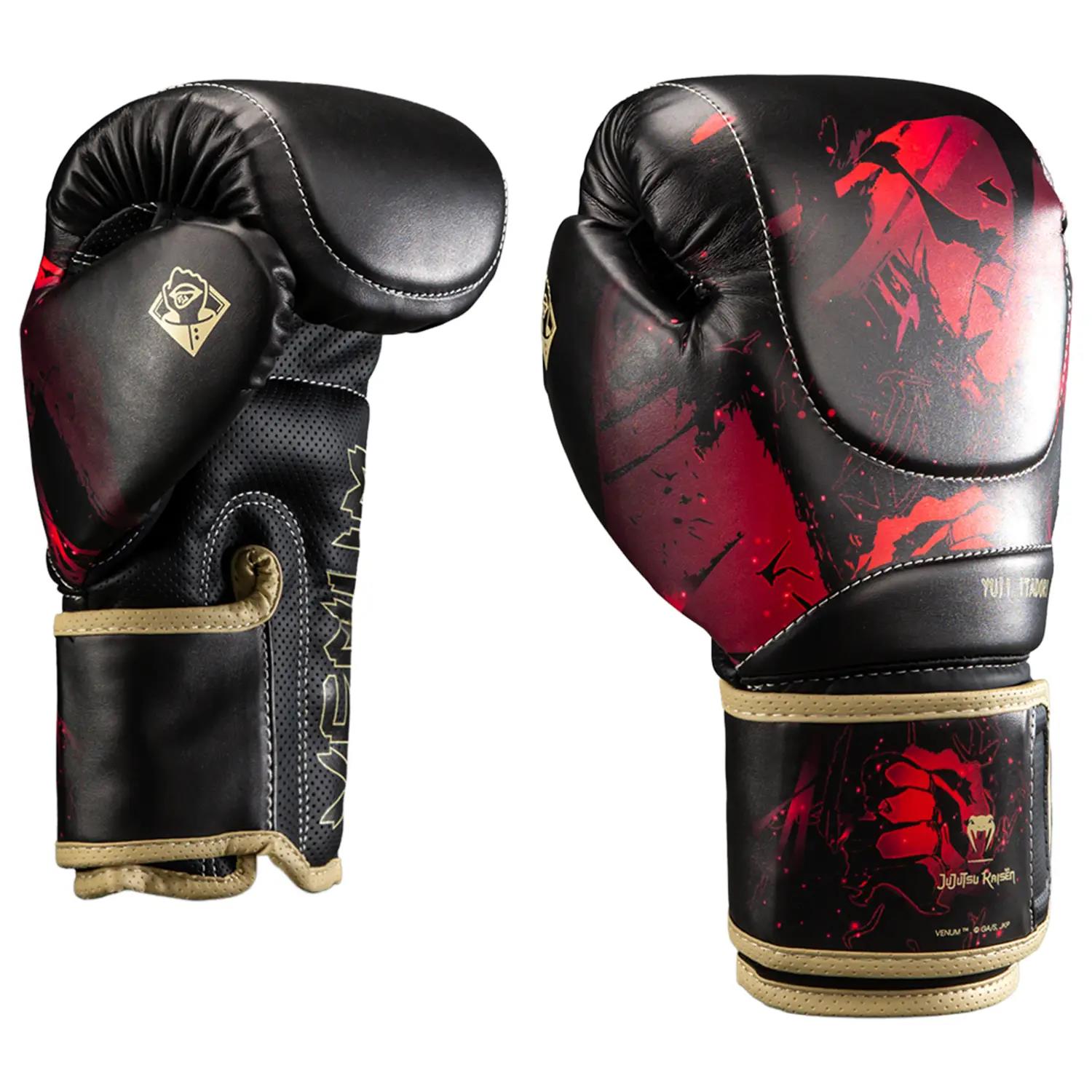 VENUM Boxing Gloves, Jujutsu Kaisen Itadori, black-red, 10 Oz