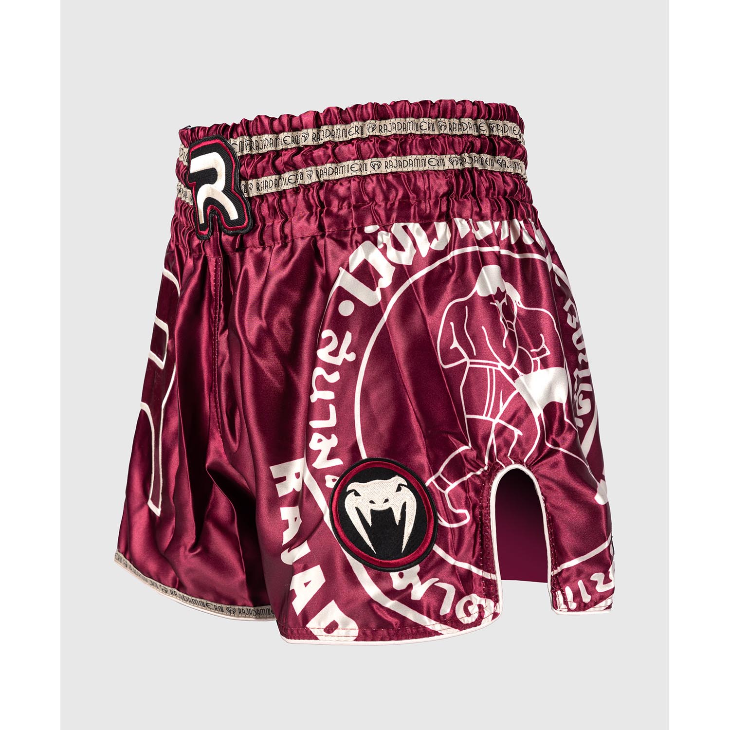 VENUM Muay Thai Shorts, Rajadamnern, wine red-gold, S
