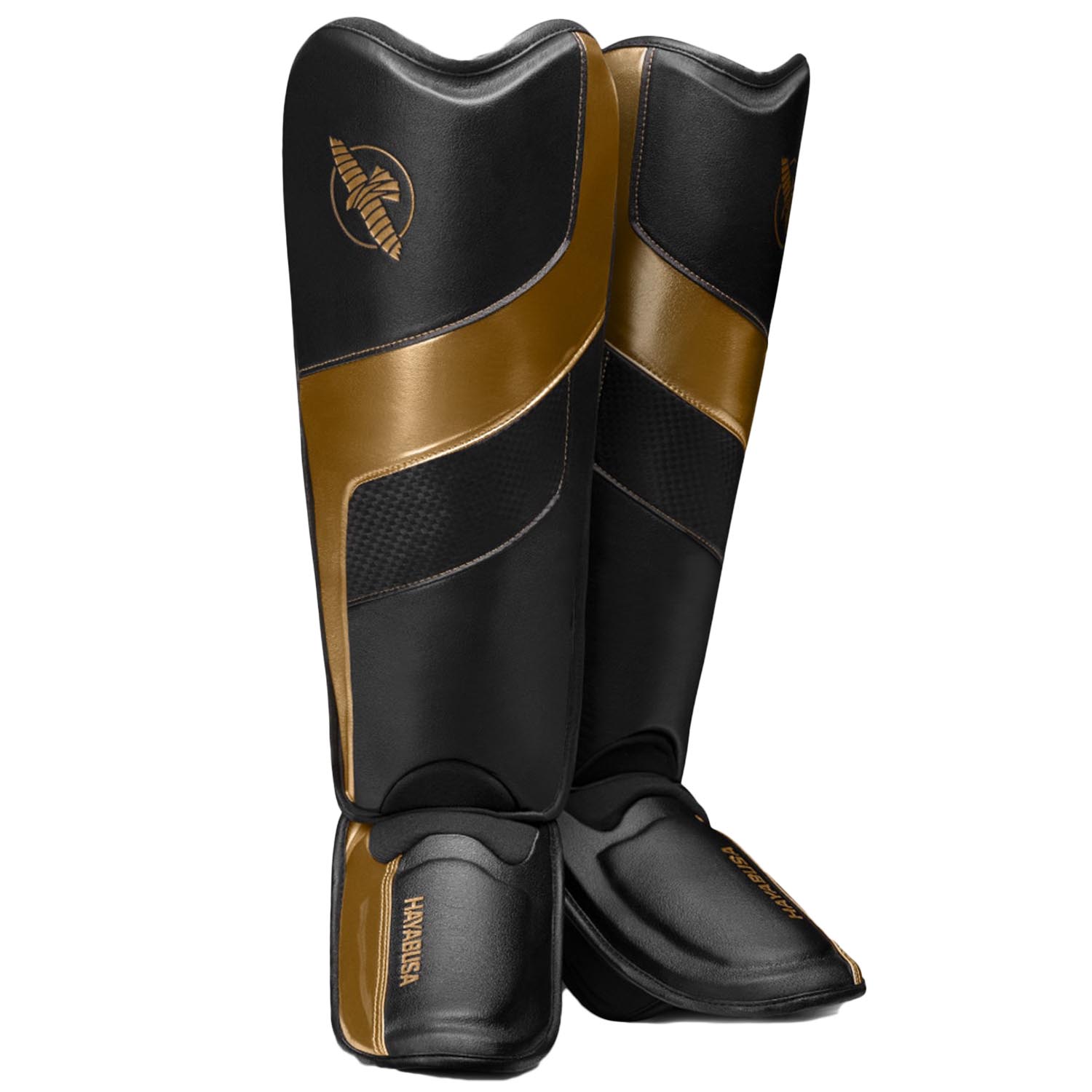 Hayabusa Schienbeinschoner, T3 Full Back, schwarz-gold, L