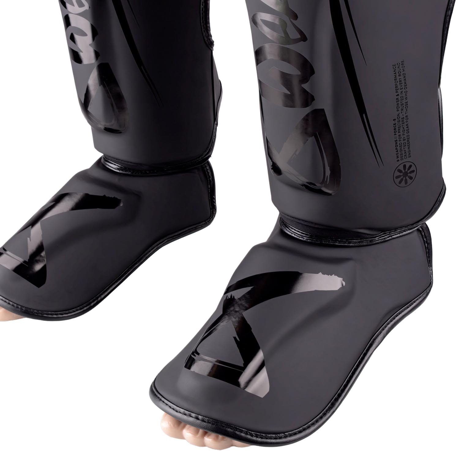 8 WEAPONS Shin Guards, Force 8, black-black, XL