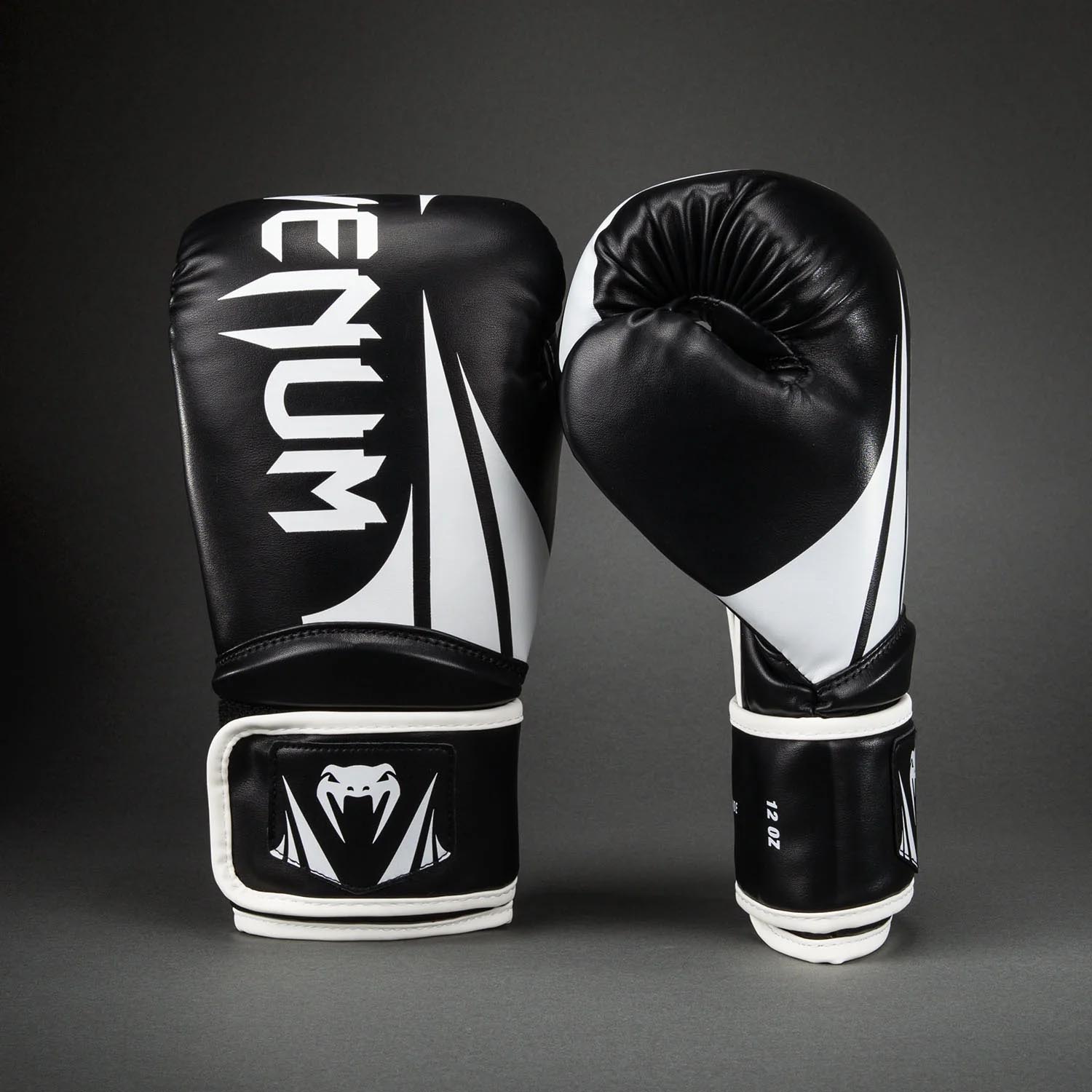 VENUM Boxing Gloves, Challenger 2.5, black-white, 12 Oz
