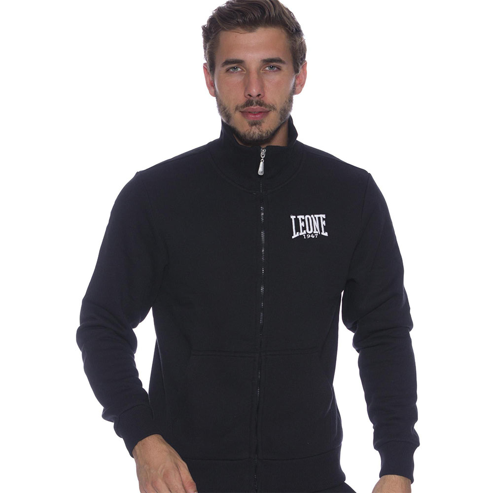 LEONE Fleece, Jacket, Logo, black, S